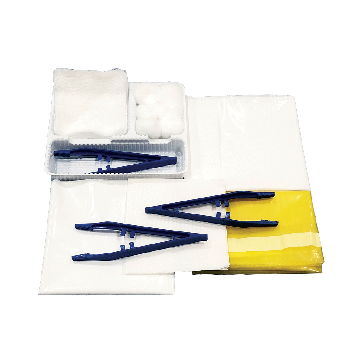 Dressing Set — 3 Forceps, 5 Gauze